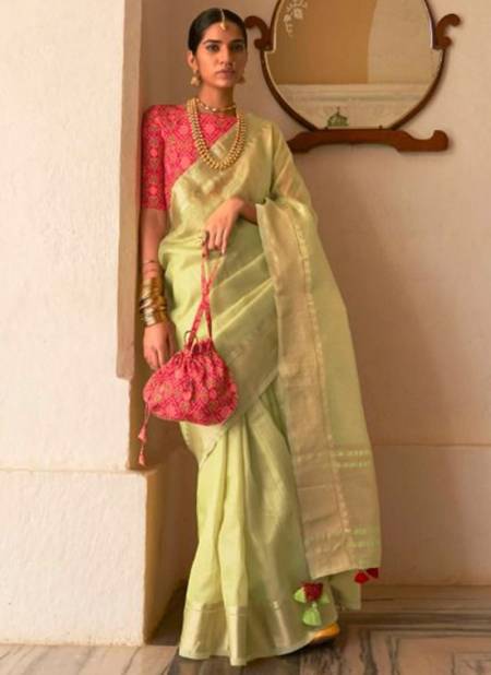 Green Colour Kimora Lazza New Latest Designer Ethnic Wear Organza Saree Collection 2033
